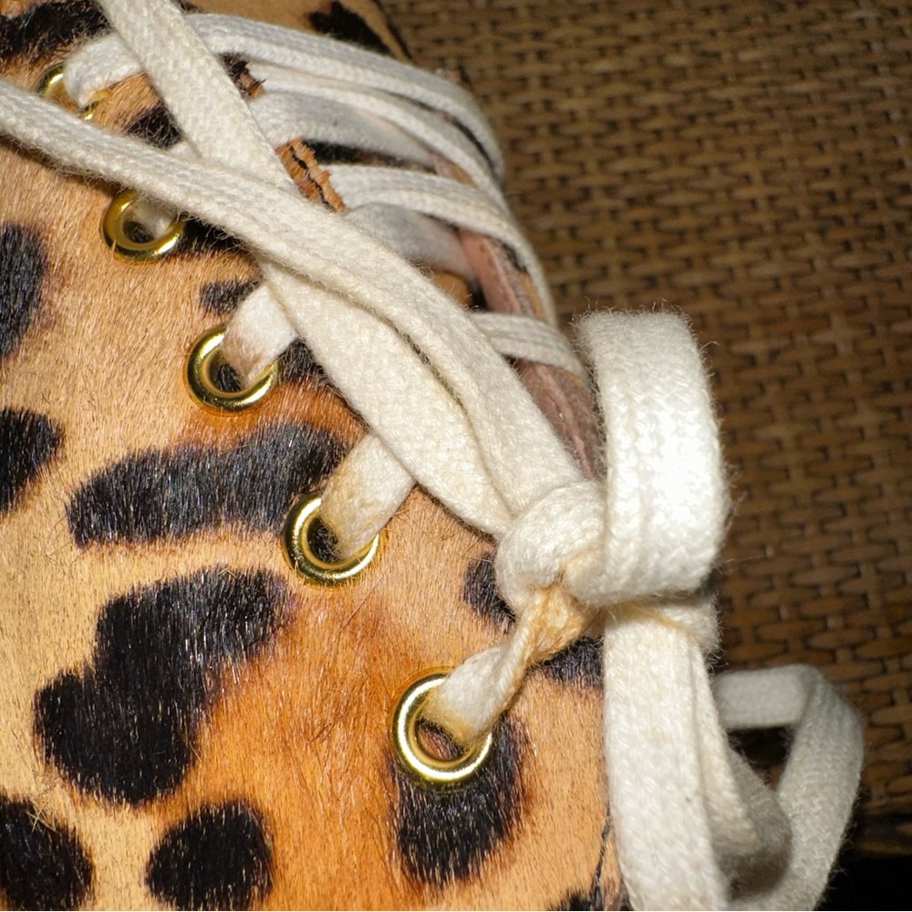 J. Crew Women’s Size 9 US Espadrille Calf Hair Sneakers Leopard Preppy Classic - Picture 10 of 15